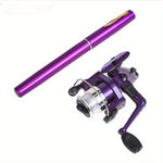 Fishing Set (1 Rod + 1 Wheel) - Pen Shape, Equipped with Spinning Wheel,