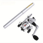 Fishing Set (1 Rod + 1 Wheel) - Pen Shape, Equipped with Spinning Wheel,