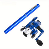 Fishing Set (1 Rod + 1 Wheel) - Pen Shape, Equipped with Spinning Wheel,