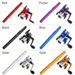 Fishing Set (1 Rod + 1 Wheel) - Pen Shape, Equipped with Spinning Wheel,