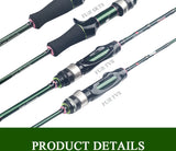 KUYING Teton 1.75m 5'10" 1.8m 6'0" Carbon Spinning Rod