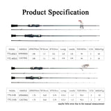 KUYING Teton 1.75m 5'10" 1.8m 6'0" Carbon Spinning Rod