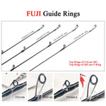 KUYING Teton 1.75m 5'10" 1.8m 6'0" Carbon Spinning Rod