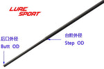 LureSport 4pcs 43cm Solid carbon rod blank