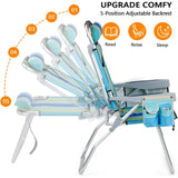 Tall Beach Chair 2 Pack,with 5-Position