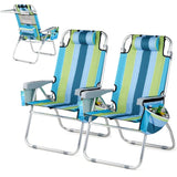 Tall Beach Chair 2 Pack,with 5-Position
