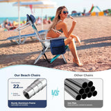Backpack Beach Chair Set of 2 4-Position Classic