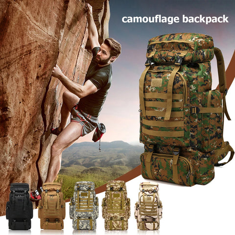 80L Tactical Backpack Outdoor Camping Hiking