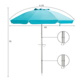 6.5FT Patio Beach Umbrella Sun Shade