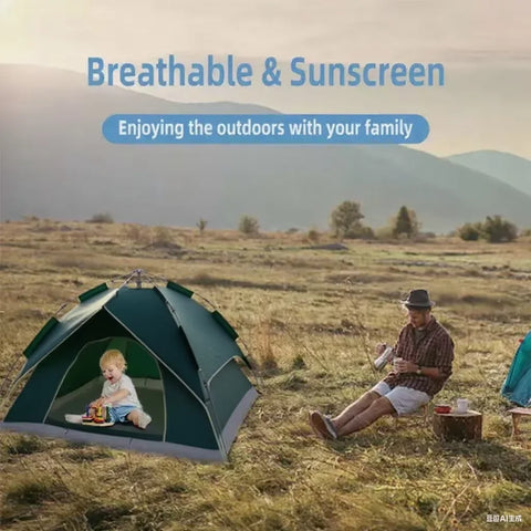 3-4 Person Pop Up Tents Waterproof Windproof
