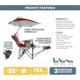 Sport-Brella Chair with UPF 50+ Adjustable Umbrella