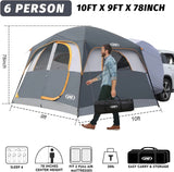 Tent for Camping, 6-Person SUV Tailgate Tent