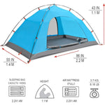 2／4 Person Camping Tent Outdoor Waterproof