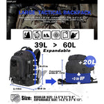 Extra Large 60L Tactical Backpack for Men Women