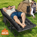 XL Folding Bed Cot with 3.3 inch 2 Sided Mattress
