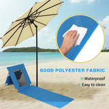 1PC Foldable Beach Lounger, Mat