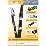 Fishing Pole Combo Set 6.89ft Carbon Fiber