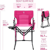 Portable 30.7 Seat Height Tall Folding Camping Chair