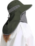 Outdoor Sun Hat Detachable Neck Face Flap