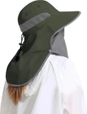 Outdoor Sun Hat Detachable Neck Face Flap
