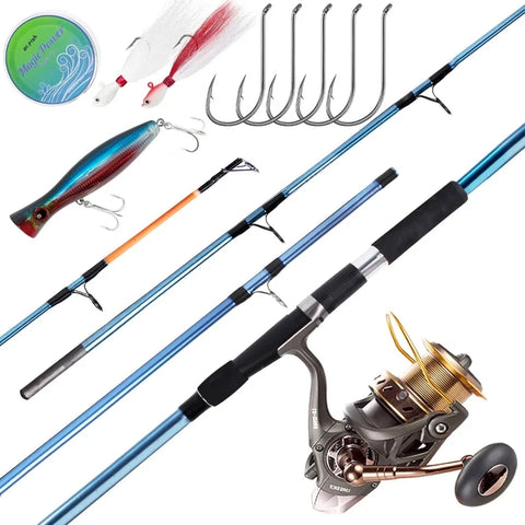 Surf rod and reel combination saltwater