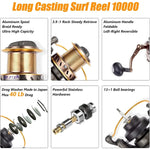 Surf rod and reel combination saltwater