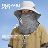 Outdoor Sun Hat Detachable Neck Face Flap