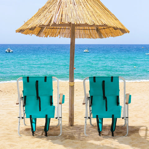 Folding Beach Chair Set of 2 for Adults