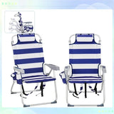 63*70*99cm Heightened Oxford Cloth Silver White Chair