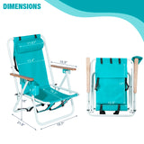 1-2 Pack Backpack Beach Chair Folding Portable