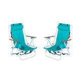 Folding Beach Chair Set of 2 for Adults