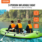Inflatable Boat, 3-Person Inflatable Fishing Boat