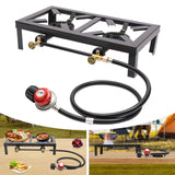 Portable Double Burner Outdoor Gas Stove