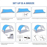 Beach Tent Beach Shade Canopy Compact Fold