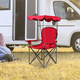 Camping Chair with Canopy Shade