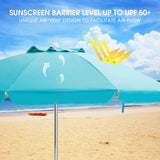 6.5FT Patio Beach Umbrella Sun Shade