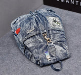 New in Fashion Denim Women Casual Backpack