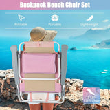 Beach Chairs, 2-Pack Backpack Camping Chair
