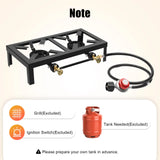 Portable Double Burner Outdoor Gas Stove