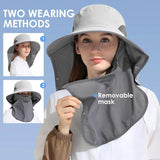 Outdoor Sun Hat Detachable Neck Face Flap