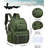 HAMBOLY Fishing Backpack with Tackle Boxes 50L