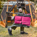 Portable 30.7 Seat Height Tall Folding Camping Chair