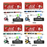 Fishing Pole Set Full Kits Telescopic Fishing Rod and Reel Combo