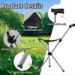 2-in-1 Folding Cane and Chair Foldable