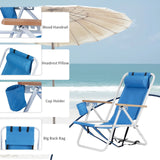 1-2 Pack Backpack Beach Chair Folding Portable
