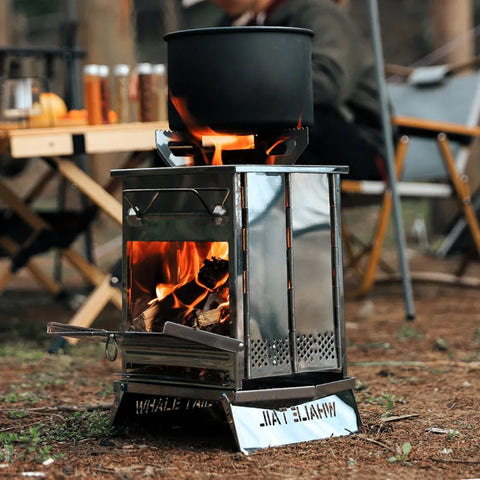 Camping Wood Burning Stove Portable Folding