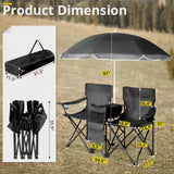 59*19.6*31in Portable Outdoor 2-Seat Folding Chair