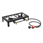 Portable Double Burner Outdoor Gas Stove