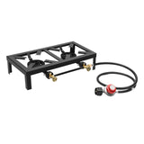 Portable Double Burner Outdoor Gas Stove