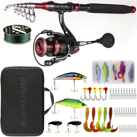 Fishing Rod&Reel Combo Telescopic Pole Kit